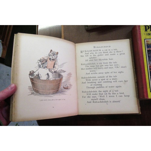 418 - Three childrens books illustrated by Louis Wain, J.A. Shepherd and others, including ' Animal Playti... 