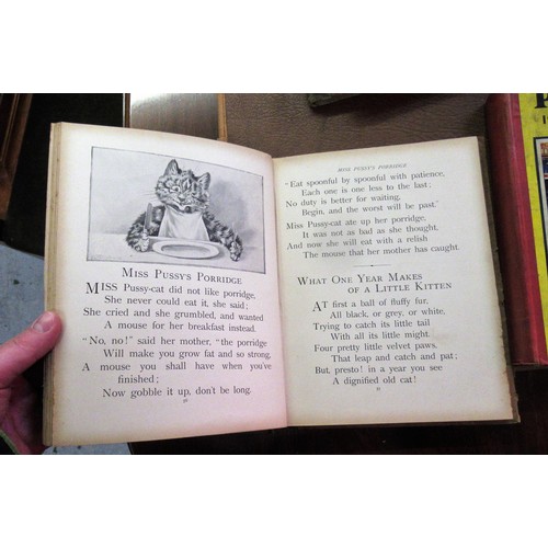 418 - Three childrens books illustrated by Louis Wain, J.A. Shepherd and others, including ' Animal Playti... 