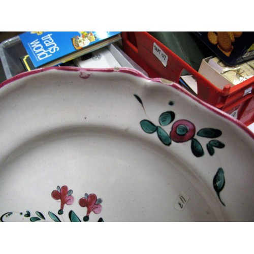 532 - Quantity of various tin glazed floral decorated plates