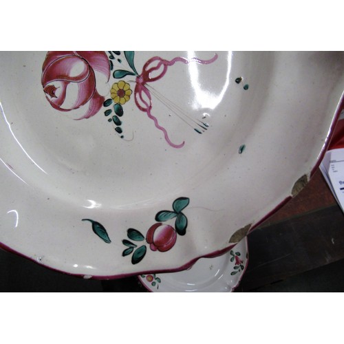 532 - Quantity of various tin glazed floral decorated plates