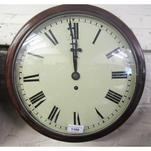 Late 19th / early 20th Century mahogany circular dial clock, the ...