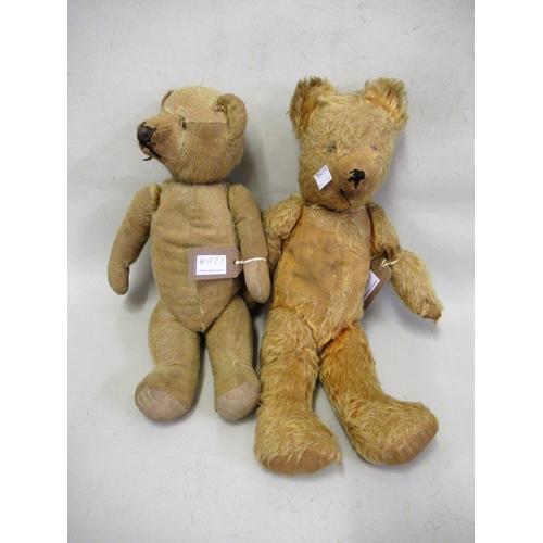 120A - Two jointed plush covered teddy bears (both at fault)