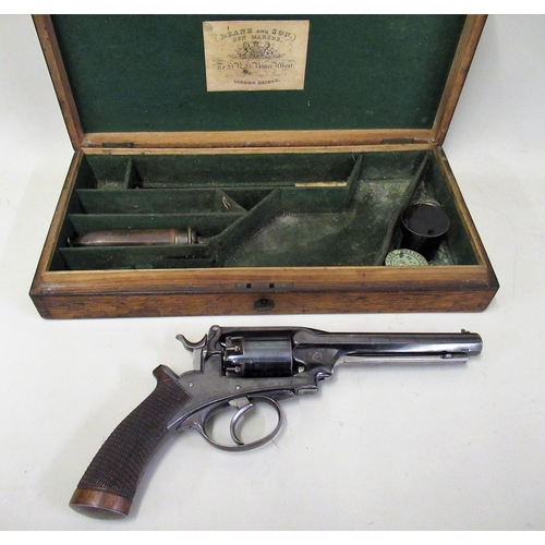 135 - Deane & Son, London Bridge, 54-bore percussion revolver, Deane Harding patent No. 6519L, with 15cm b... 