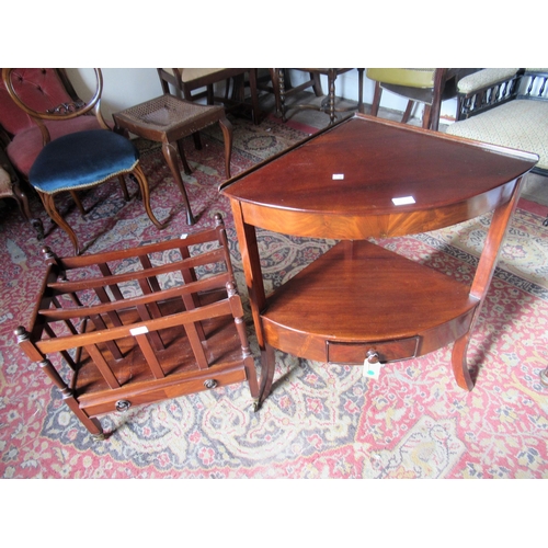 1420 - Pair of reproduction mahogany and upholstered open elbow chairs, together with a reproduction mahoga... 