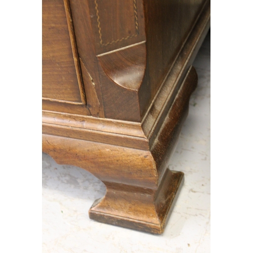 1448 - George III mahogany tallboy, the moulded cornice above two short and six long graduated drawers with... 