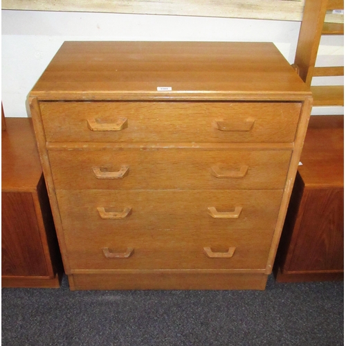 1585 - Mid 20th Century G Plan light oak chest by E. Gomme of four drawers, 76cms x 45cms x 85cms high