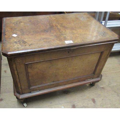 1599 - Victorian figured walnut part Canterbury whatnot (at fault), together with a reproduction half-round... 