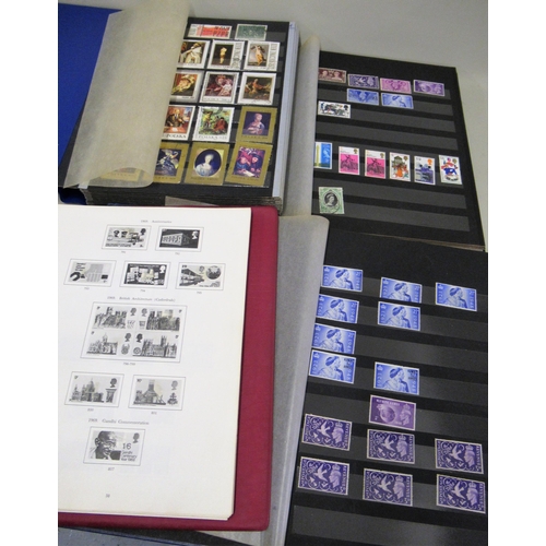 267 - Three stamp stock book albums of various World stamps and a Stanley Gibbons Great Britain album (wit... 