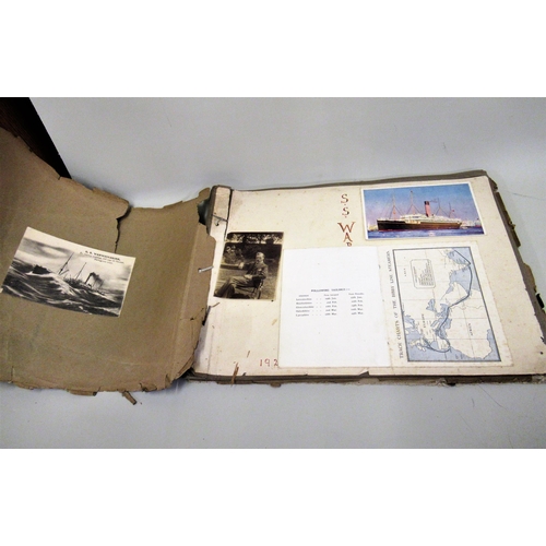 293 - Album containing a collection of postcards, photographs, watercolour drawings and ephemera relating ... 