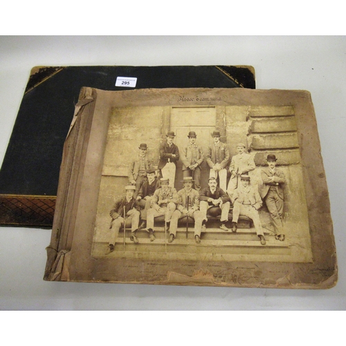 295 - Album containing an interesting collection of approximately thirty large scale black and white photo... 