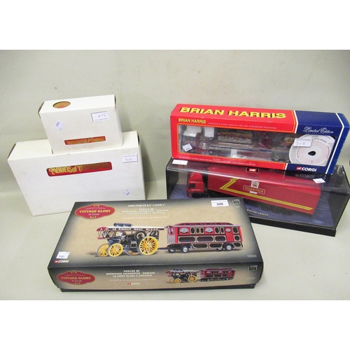 308 - Three Corgi Limited Edition models, for Vintage Glory of Steam, Brian Harris haulage flatbed crane, ... 