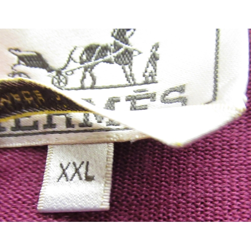 63F - Hermes, Paris, gentlman's pink cardigan, size XXL