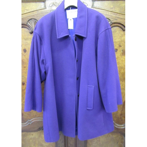 74B - Jaeger, ladies three quarter length purple coat