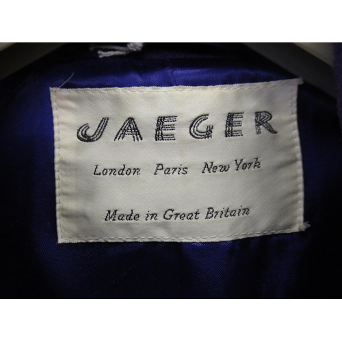 74B - Jaeger, ladies three quarter length purple coat