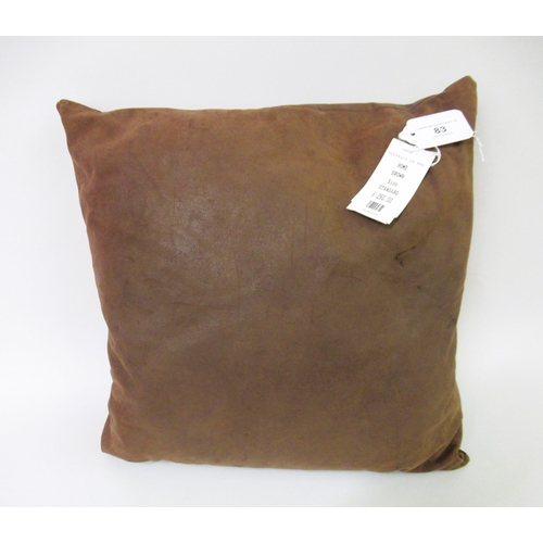 83 - Gucci, brown leather cushion, with original price ticket