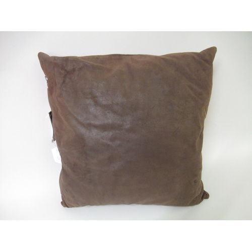 83 - Gucci, brown leather cushion, with original price ticket