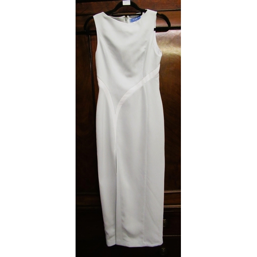 85 - Thierry Mugler, grey and white dress, size 38