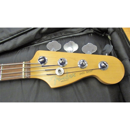 89 - Fender USA 1995 Jazz Bass, Serial No. N533030, black with white pearl scratch plate (probably a repl... 