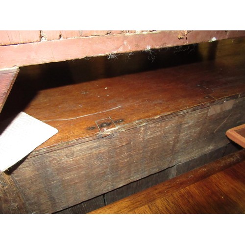 1551 - Small oak moulded front chest of four long drawers, raised on low stile feet (17th Century and later... 