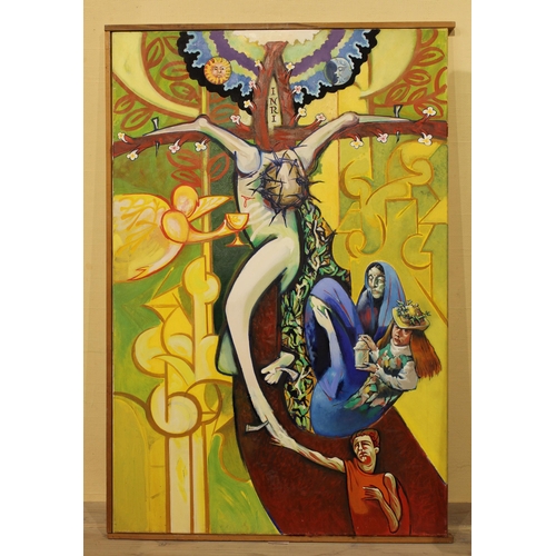 29 - Oil on canvas ' St. Paul's Vision of the Cross ', signed verso and dated 7th May 1967, 92cms x 60cms... 