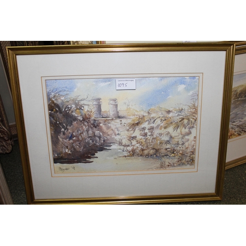 1095 - Pauline Beynon, group of four watercolours, rural scenes, gilt framed