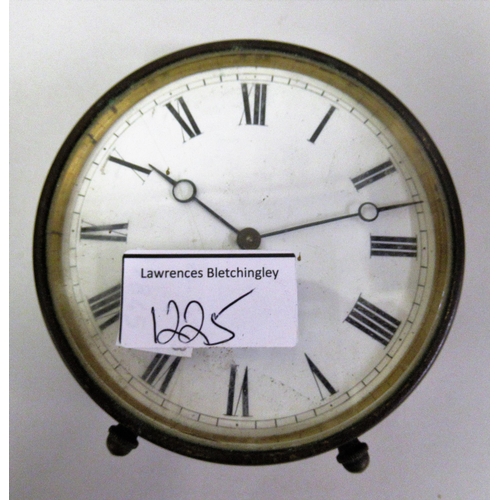 1225 - Circular brass ships bulkhead clock, the enamel dial inscribed 'W.J. Carpoll', with roman numerals a... 