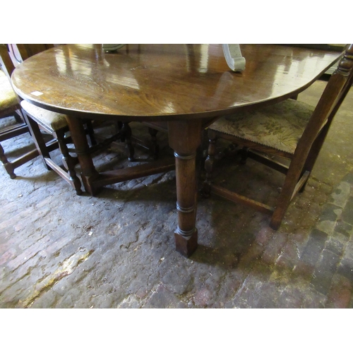 1543 - Good quality reproduction oak dining room suite comprising:  set of eight (six plus two) dining chai... 