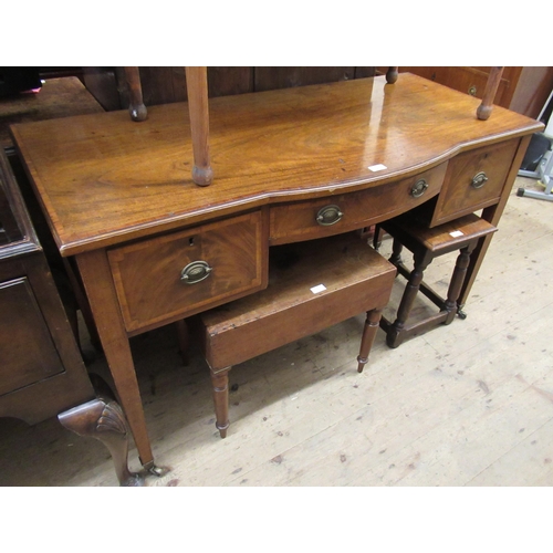 1545B - George III style mahogany dressing table with square tapering supports