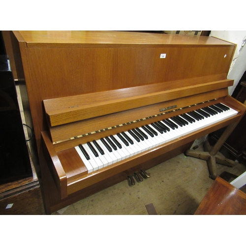 1556 - Modern teak cased upright piano by Fazer