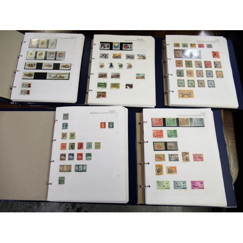 203 - Five albums of stamps, African countries