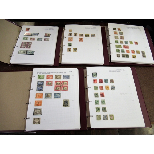 204 - Five albums of stamps, British former and present Dominions, Colonies, Protectorates etc.