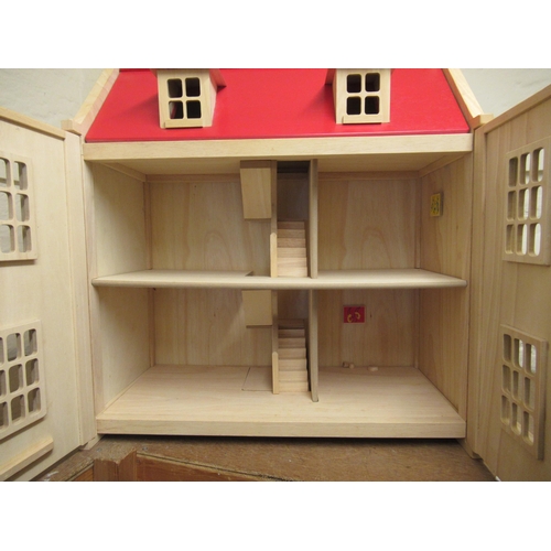 289 - Pintoy wooden doll's house with Pintoy furniture and accessories