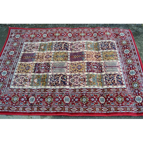 30 - Machine woven Persian design rug with tile pattern, 190cms x 135cms