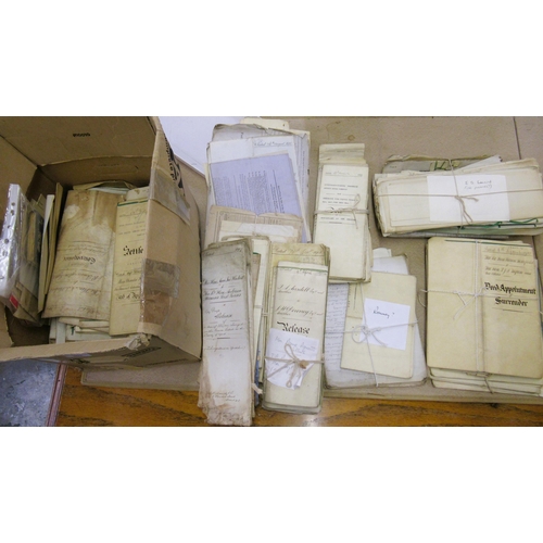 301 - Boxed large quantity of various indentures and other ephemera