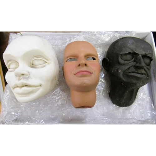 311 - Collection of three vintage puppeteers associated masks from the Phil Eason collection