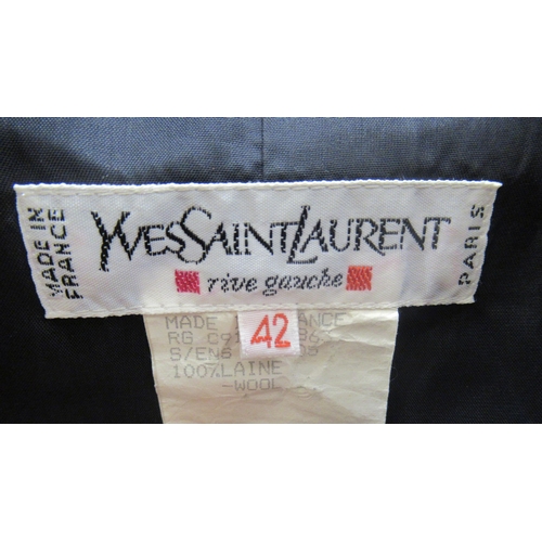 41 - Yves Saint Laurent Rive Gauche, ladies navy blue wool jacket with matching skirt, with original pack... 