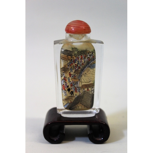 410 - Set of seven 20th Century Chinese glass snuff bottles with internal painted decoration