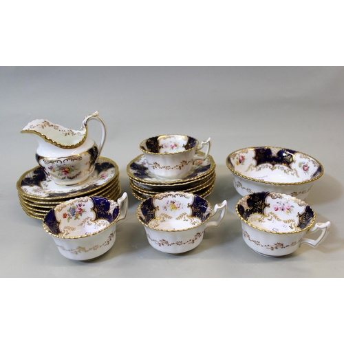 422 - Early 20th Century Coalport floral painted and gilded part tea service