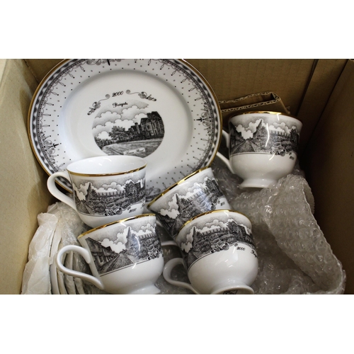 461 - Porcelain tea service commemorating Reigate 2000 in original box