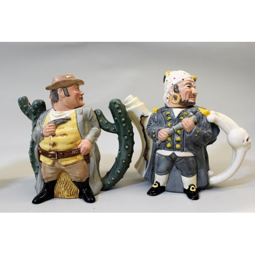 462 - Group of three Royal Doulton limite3d edition teapots 'Cowboy and Indian', 'Norman and Saxon' and 'P... 