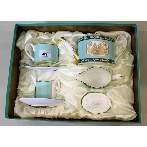 471 - Fortnum & Mason porcelain teaset for two, in original box