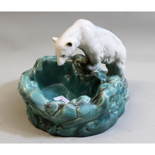 544 - Ditmar Urbach Czechoslovakian figure of a polar bear gazing into a pool