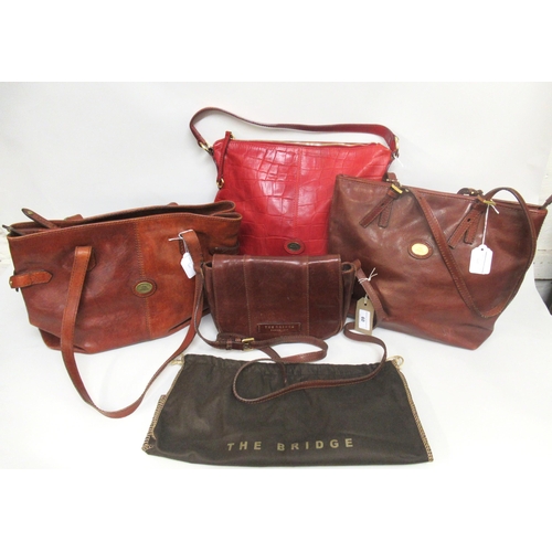 60 - The Bridge, Firenze 1969 brown leather crossbody bag, complete with dust cover and three other large... 