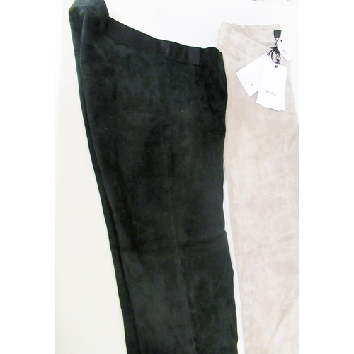 62 - Arma, ladies grey/taupe stretch suede trousers, unworn, still bearing original tags, size 36 togethe... 