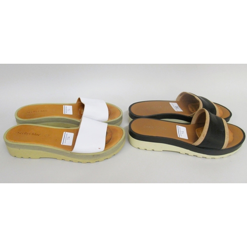 72 - See By Chloe, two pairs of leather mules, size 37