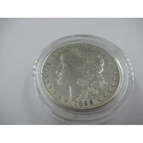 804 - United States American silver dollar dated 1899