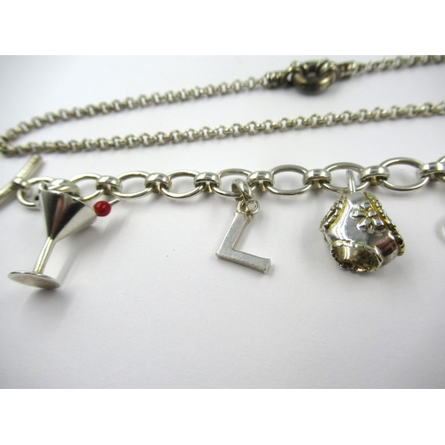 813 - Links of London silver charm bracelet in original box, together with a Links of London silver neckla... 