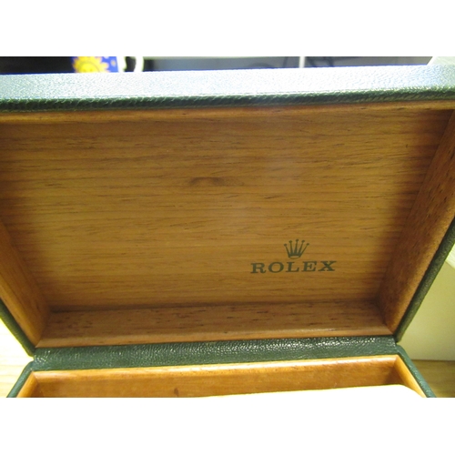 819 - Rolex green leather wristwatch box