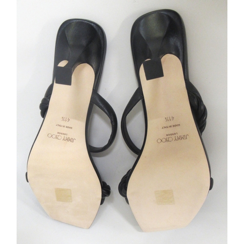 88 - Jimmy Choo, London, Diosa black leather heeled mules, in as new condition complete with dust bag and... 