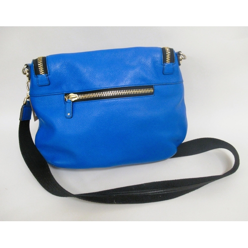 89 - Anya Hindmarch, blue leather Maxi Zip crossbody bag with detachable and interchangeable straps